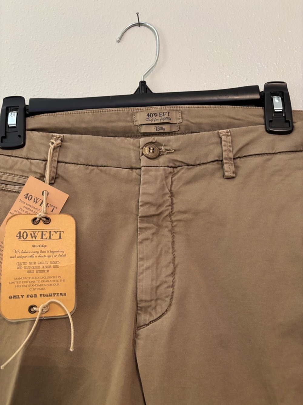 40weft "Billy" Men's Pants in Tan Italian brand size 50 x 28 equal to US 34 x 28 - Picture 6 of 16
